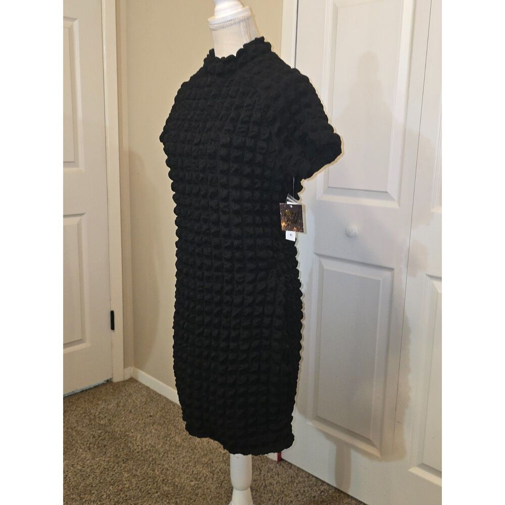 NWT Planet Gold Little Black Mini Dress High Neck Size XL